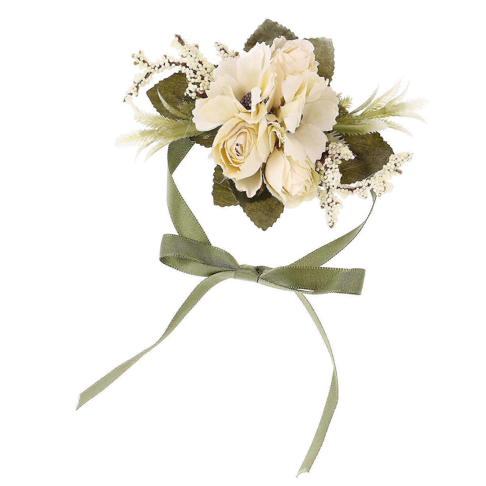 Artificial Flower Wrist Corsage for Bride and Bridesmaid