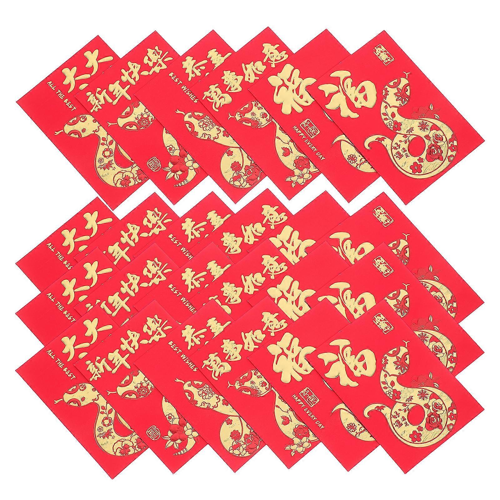 New Year Red Packets Traditional Paper Envelopes for Storage 36Pcs