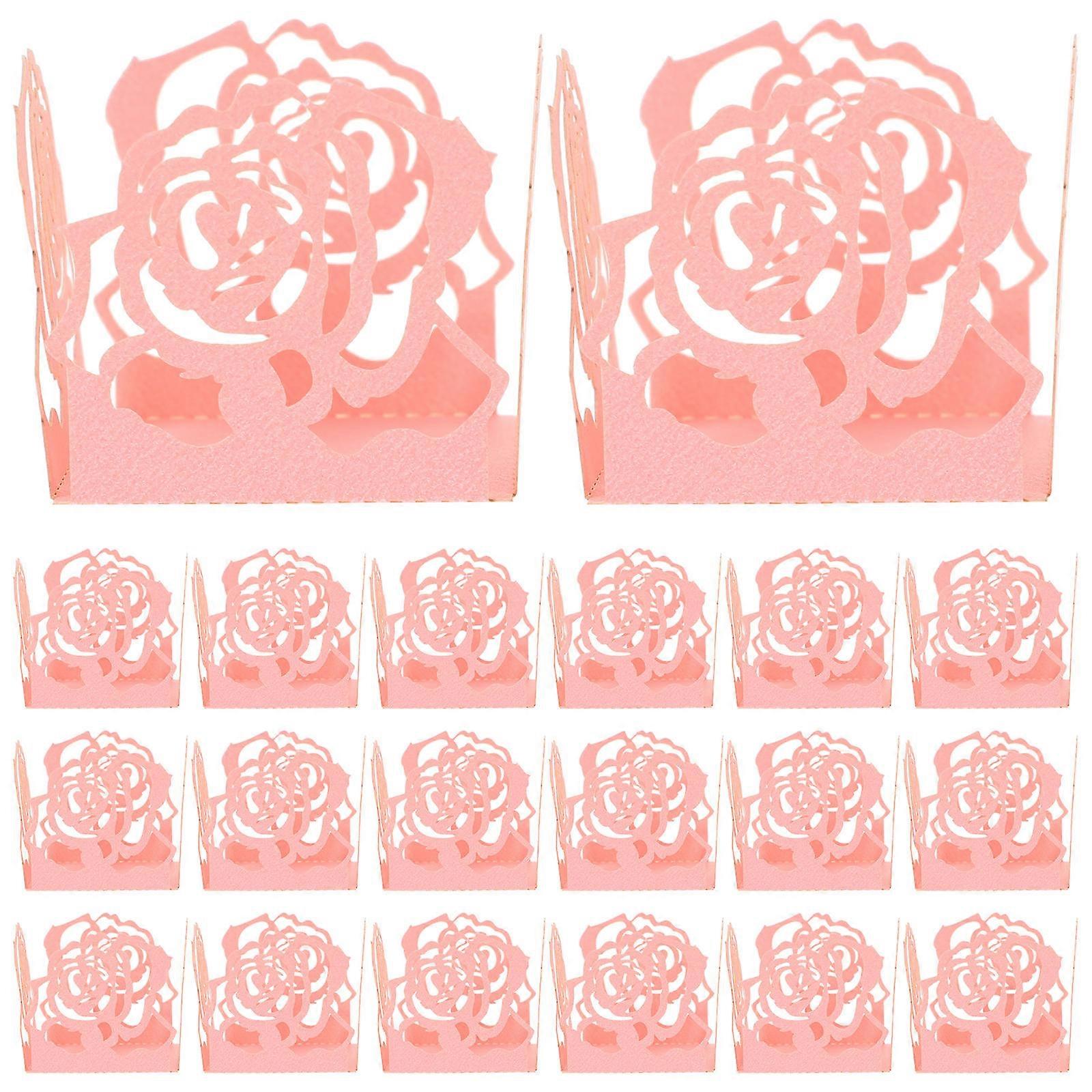 Candy Wrapper Paper for Chocolate Packaging 200Pcs Pink Decorative Cups