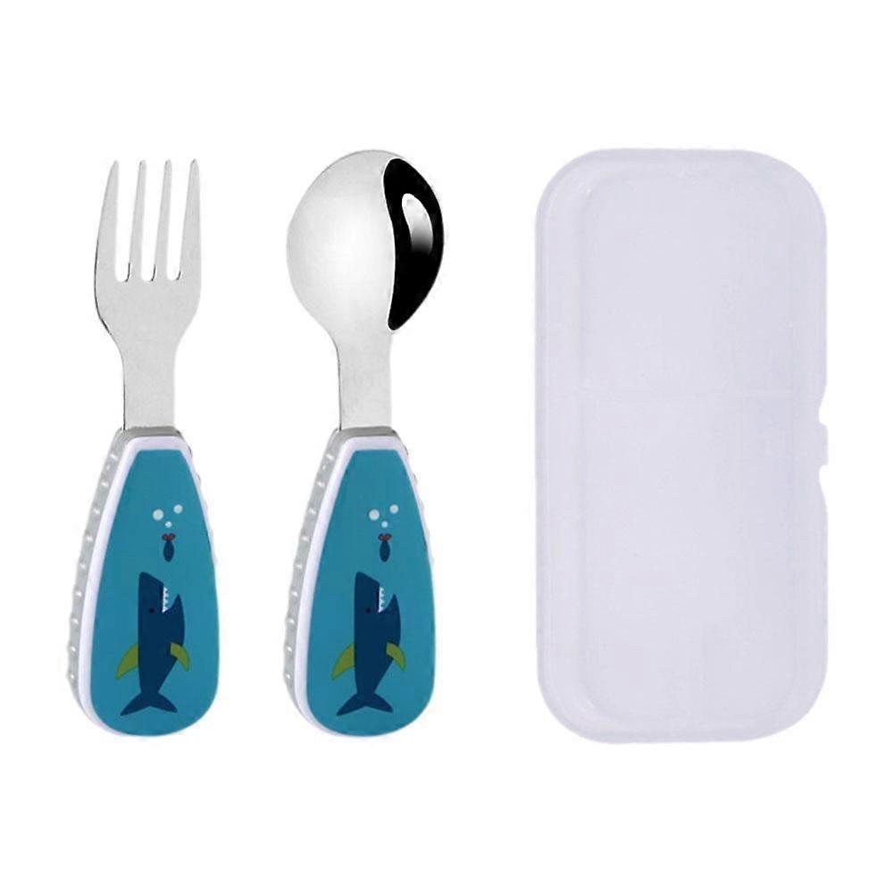 2Pcs Toddler Utensils Cute Toddler Feeding Spoon And Fork Set Innovative C H9Y8