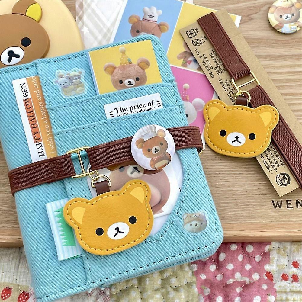 Creative Cartoon Bear Notebook Straps Loose-leaf Notebook Adjustable Elastic Band Binding Rope DIY Decoration