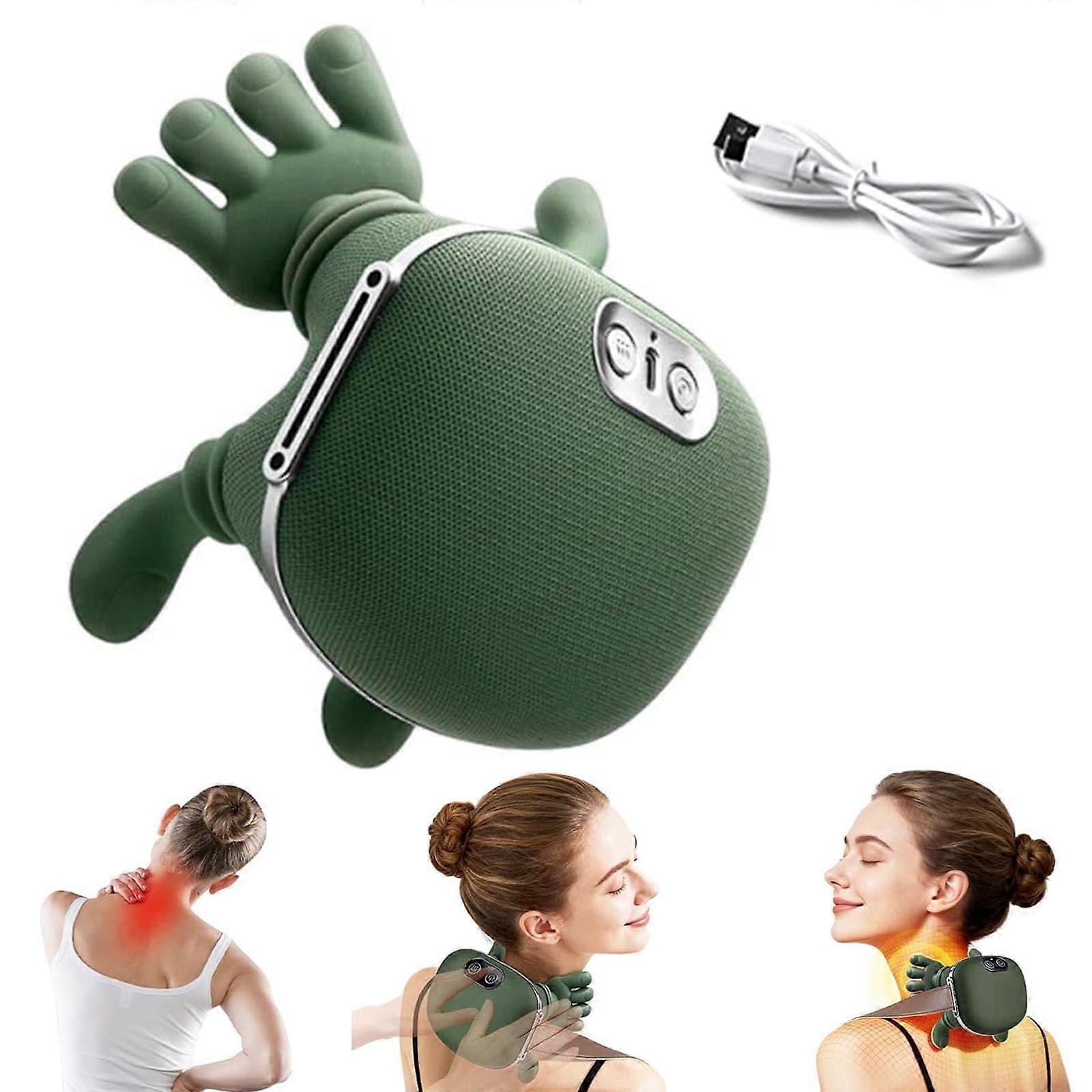 Cordless Neck and Shoulder Massager with Heat, 4D Deep Kneading Shiatsu for Back Pain Relief