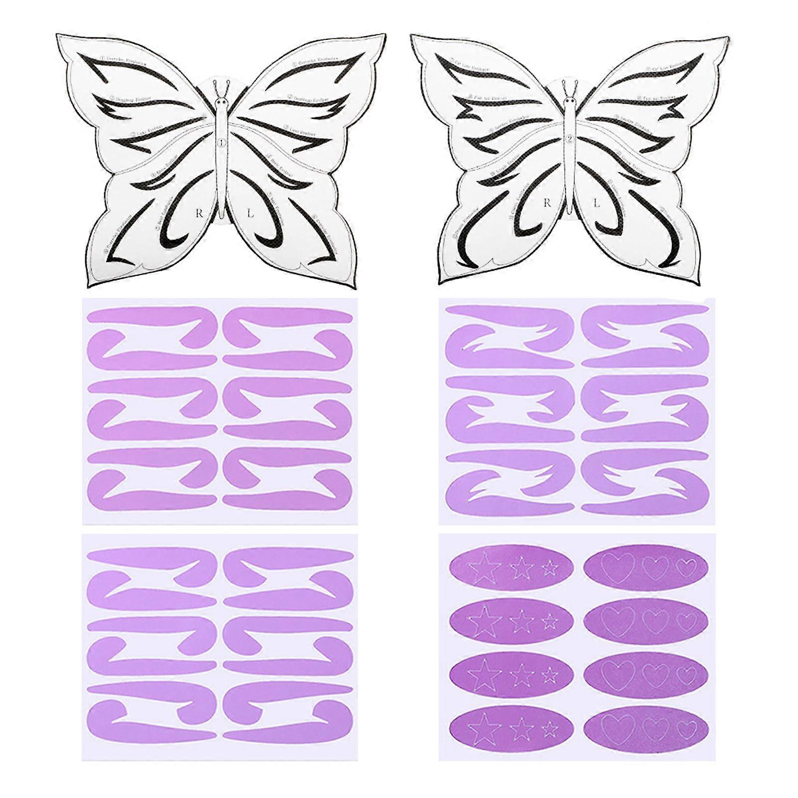 Eyeliner Stencil Stickers with Multiple Styles, Fits Any Eye Shape, Reusable Winged Eyeliner Tool