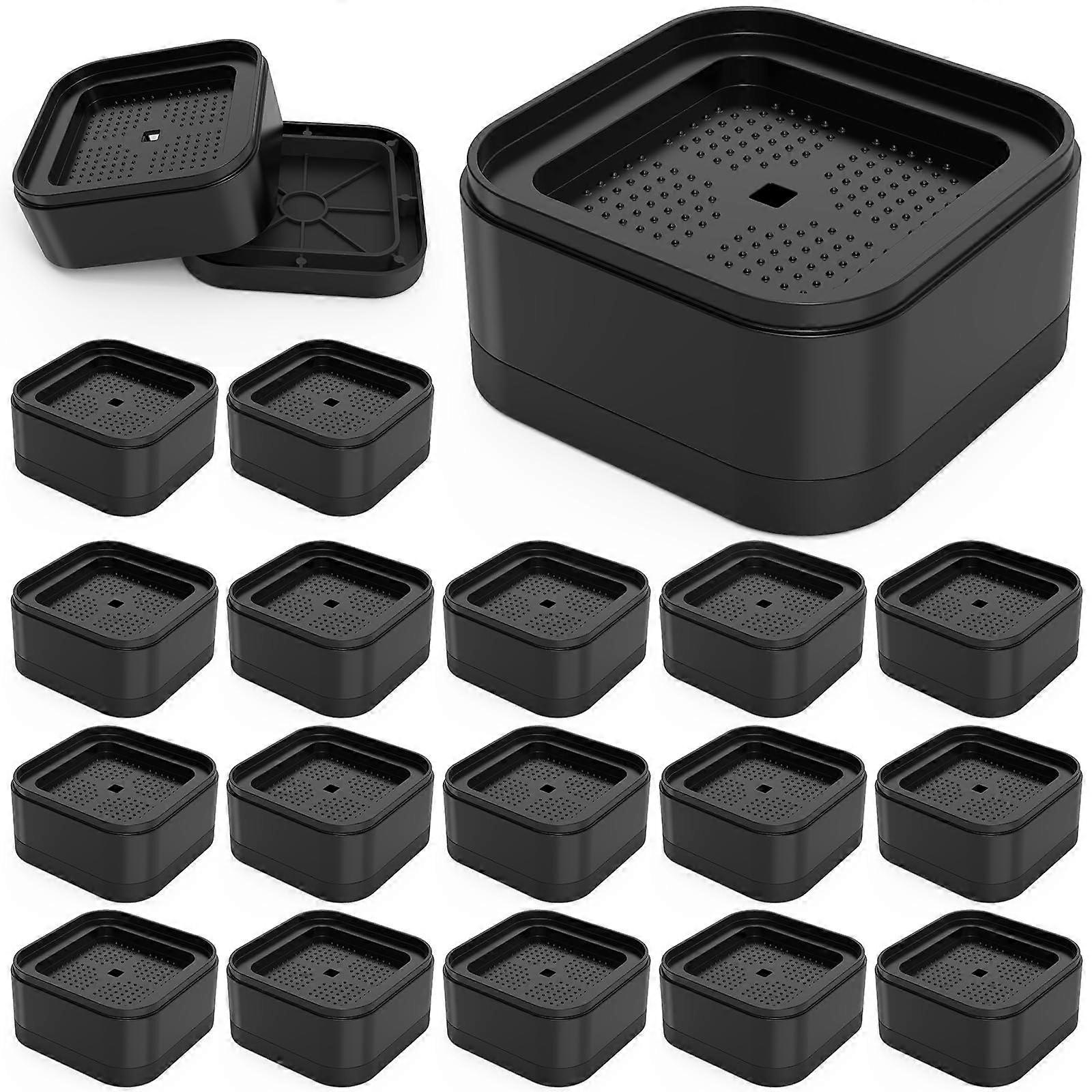 20 Pack Adjustable Furniture Risers for Bed and Sofa with Extra Storage and Floor Protection