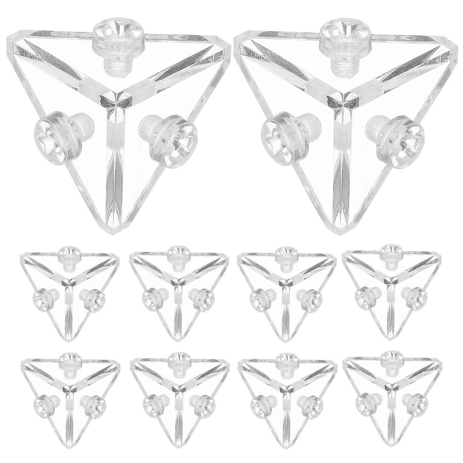 Acrylic Corner Braces for Home Use Transparent Angle Brackets with Screws Included Stable Structure Easy to Install 10 Pieces
