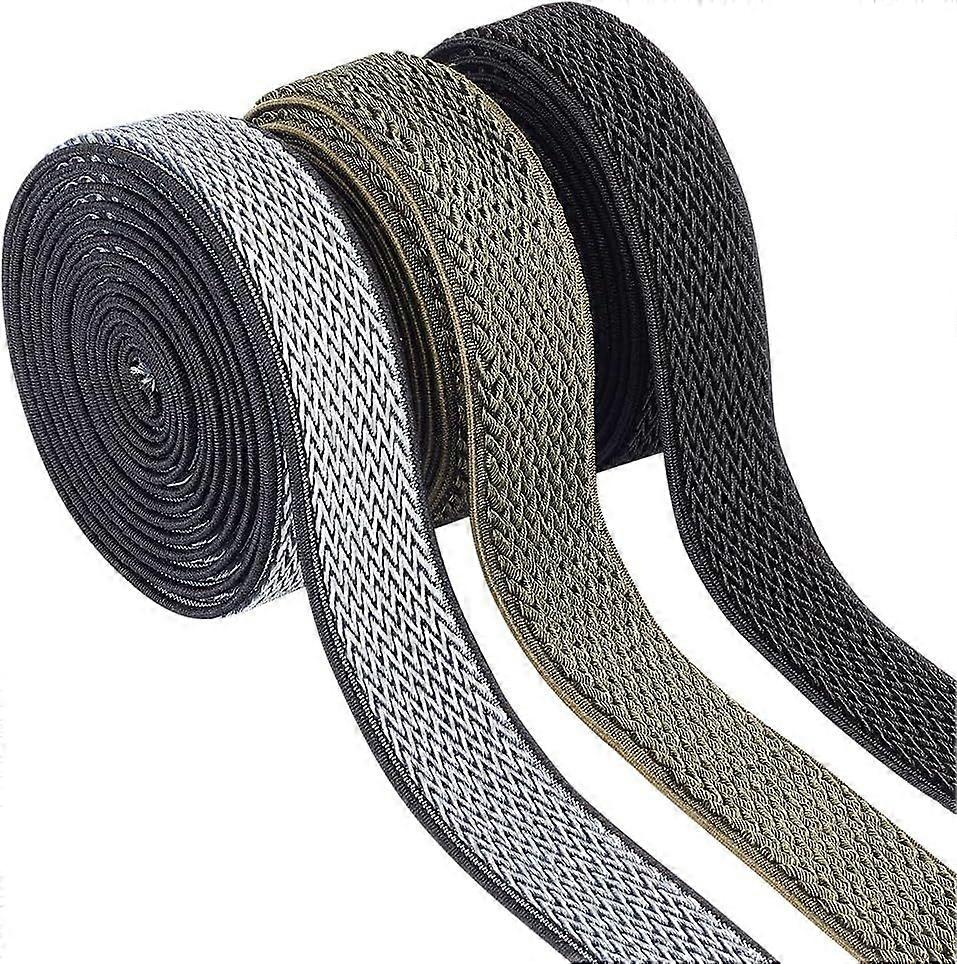 6 yards (5,5 m) d'élastique large en polyester avec attaches métalliques torsadées, ondulé, uni, extensible, pour rideaux, vêtements et loisirs créatifs.