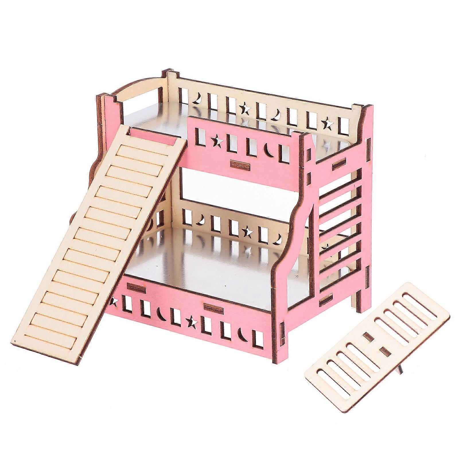 Hamster Ladder House 2-Layer Bed Cooling Toy for Small Pet Exercise