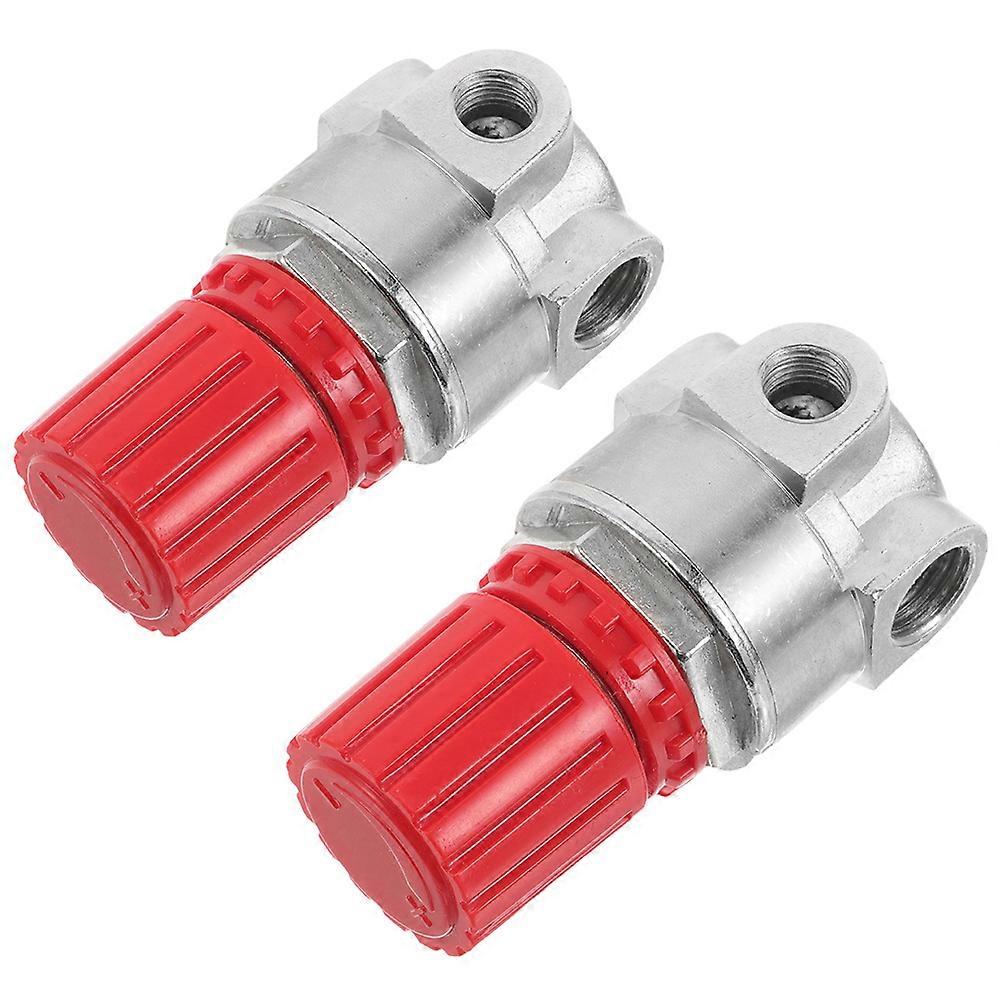 Red Air Compressor Pressure Regulator Valve 2Pcs for Reliable Performance