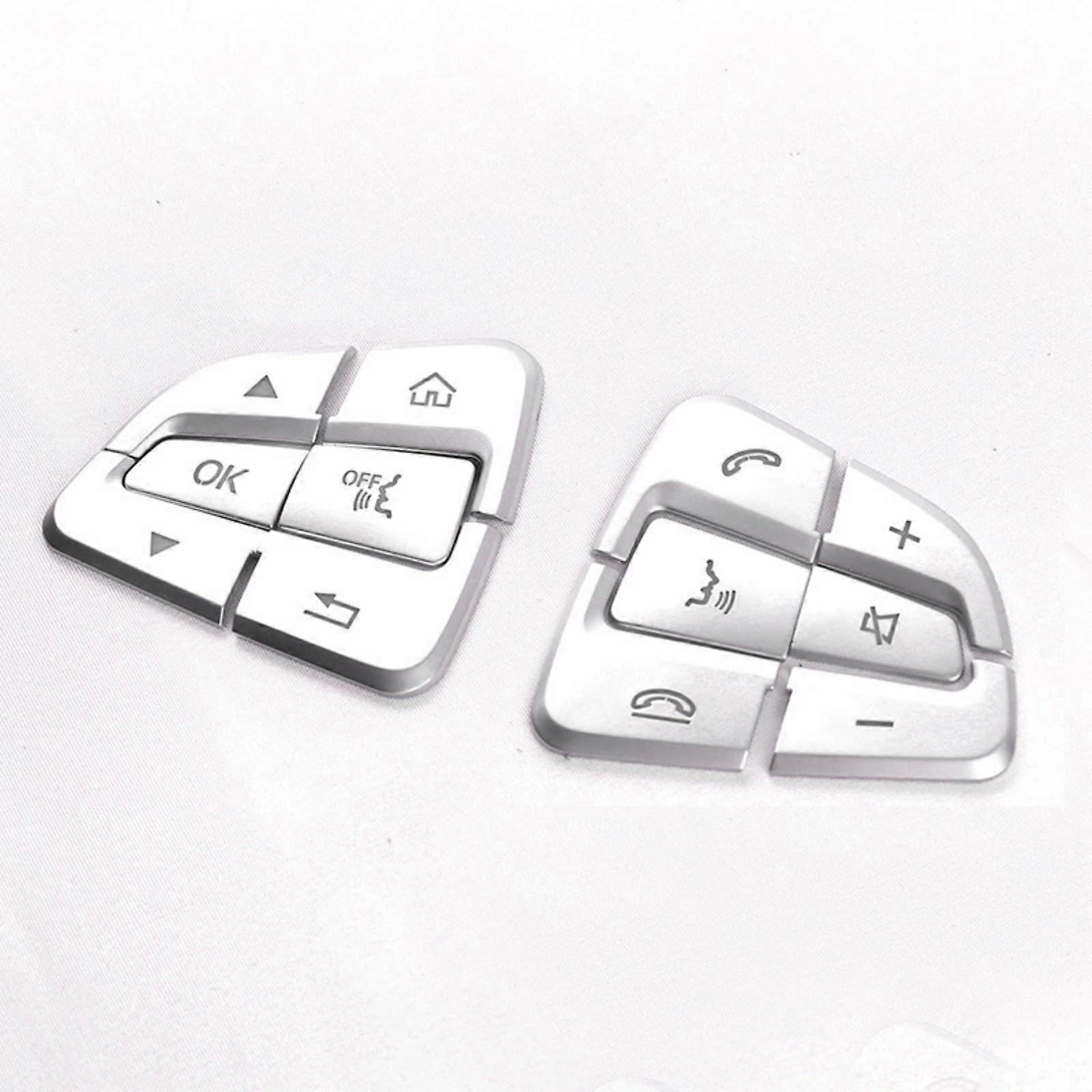 Chrome Button Covers Central Control Trim Decals Scratch Resistant for Mercedes Benz GLC CClass