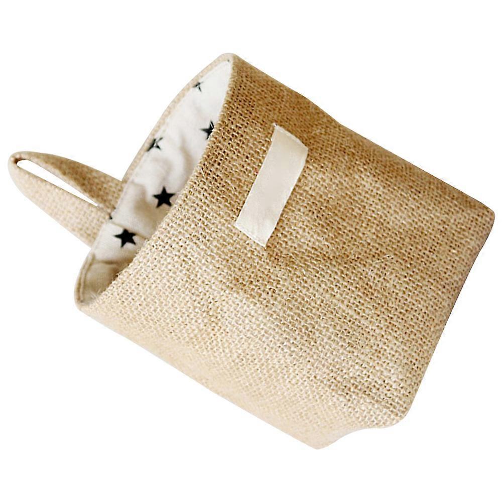 Hanging Storage Pockets Multi-Functional Door Organizer Khaki Rectangular Natural Style Washable 1Pack