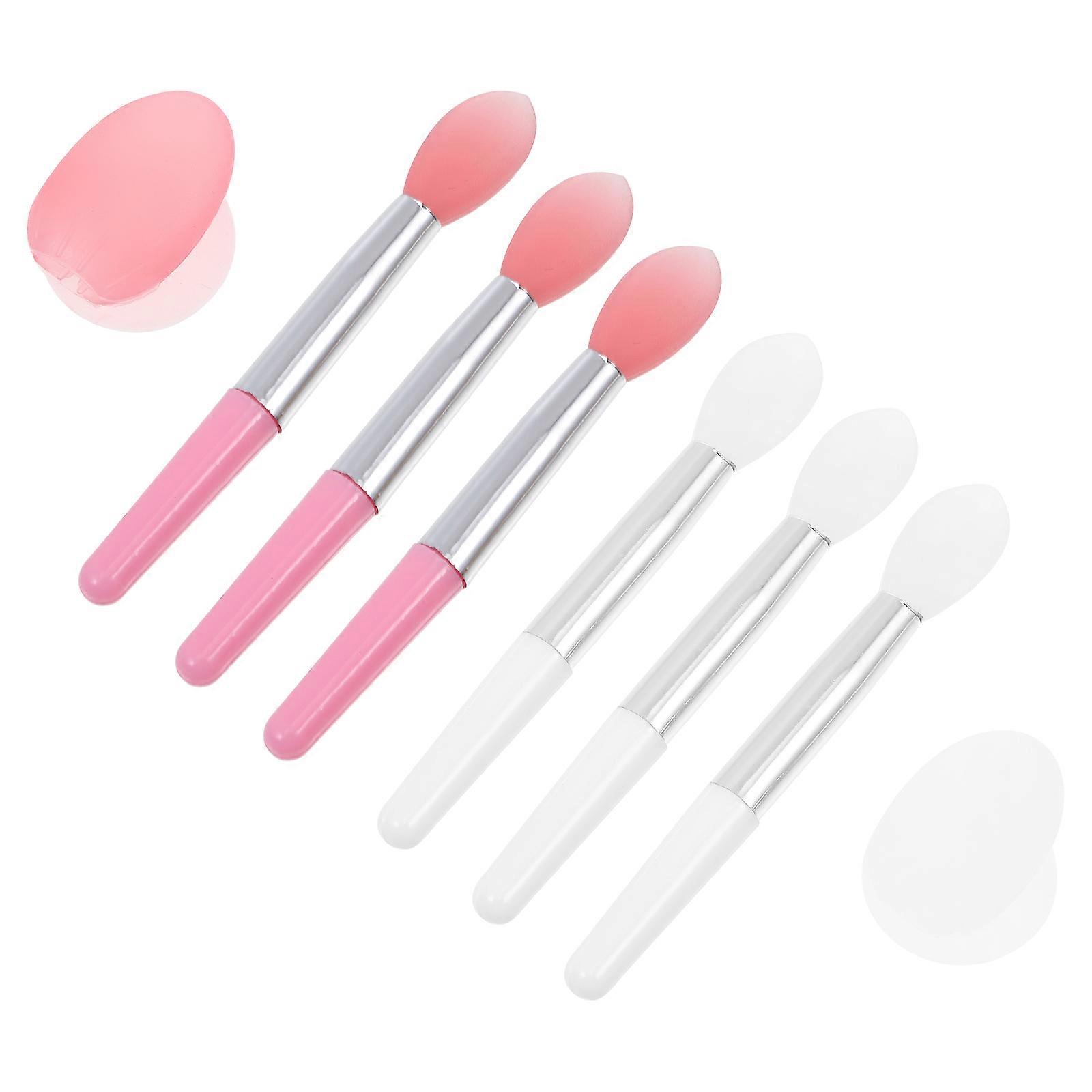 Lipstick Brush Tool for Makeup with 2Sets Silicone Lip Mask Brushes