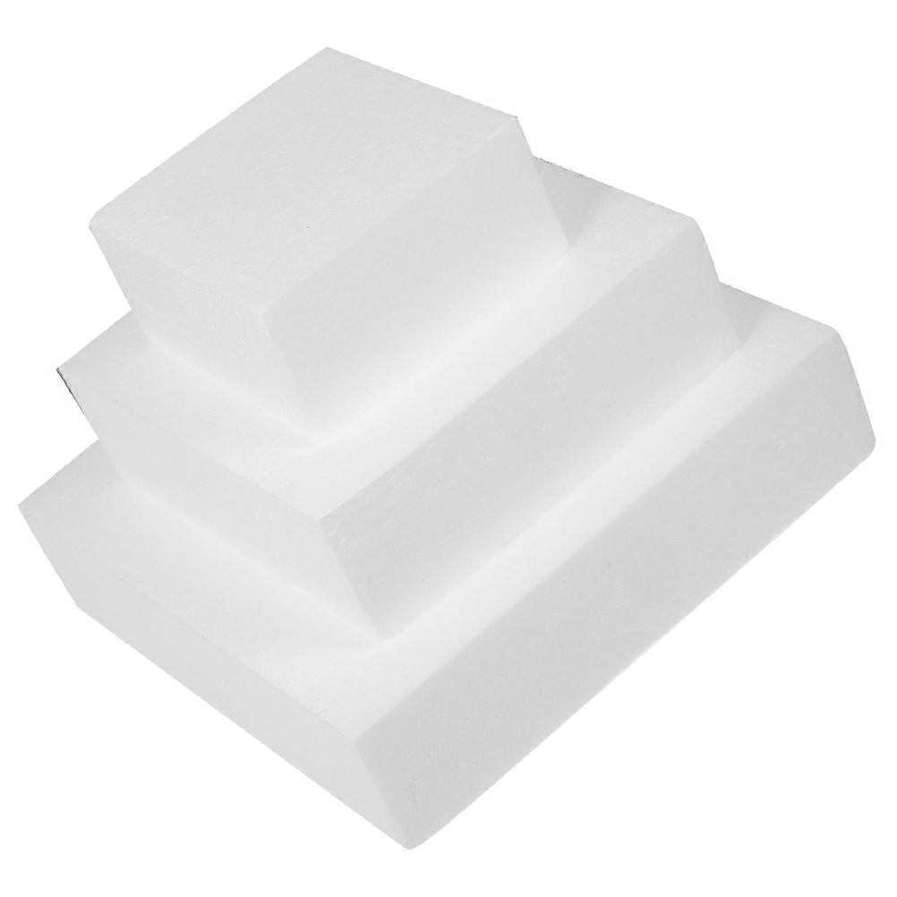 Practice Cake Dummy Square Wedding Cake Accessories Cake Decorating Tools 10X10X7CM 3Pcs