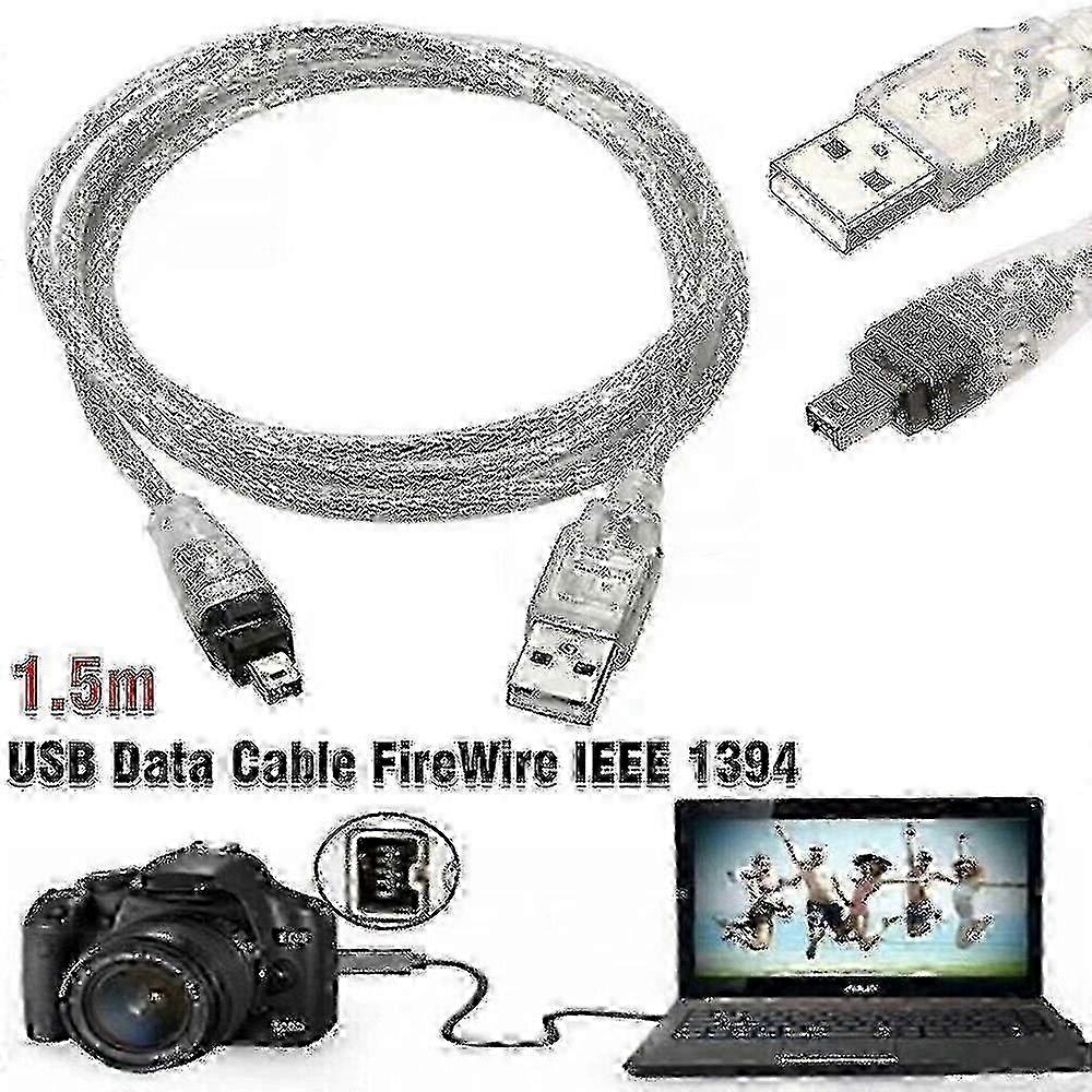 Mini DV Firewire cable compatible with JVC camcorder compatible with HD video data transfer