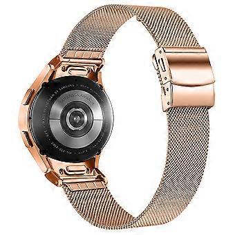 For Samsung Galaxy Watch6 40mm/44mm/Watch6 Classic 43mm/47mm Stainless Steel Milanese Watch Strap Qu