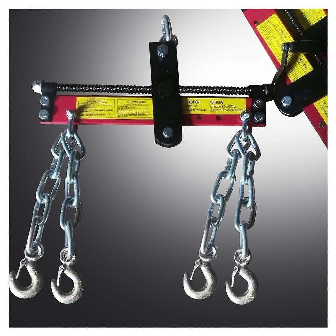 Foldable Engine Hoist with Load Leveler for Car , Heavy Duty Hydraulic Crane Adjustable Boom