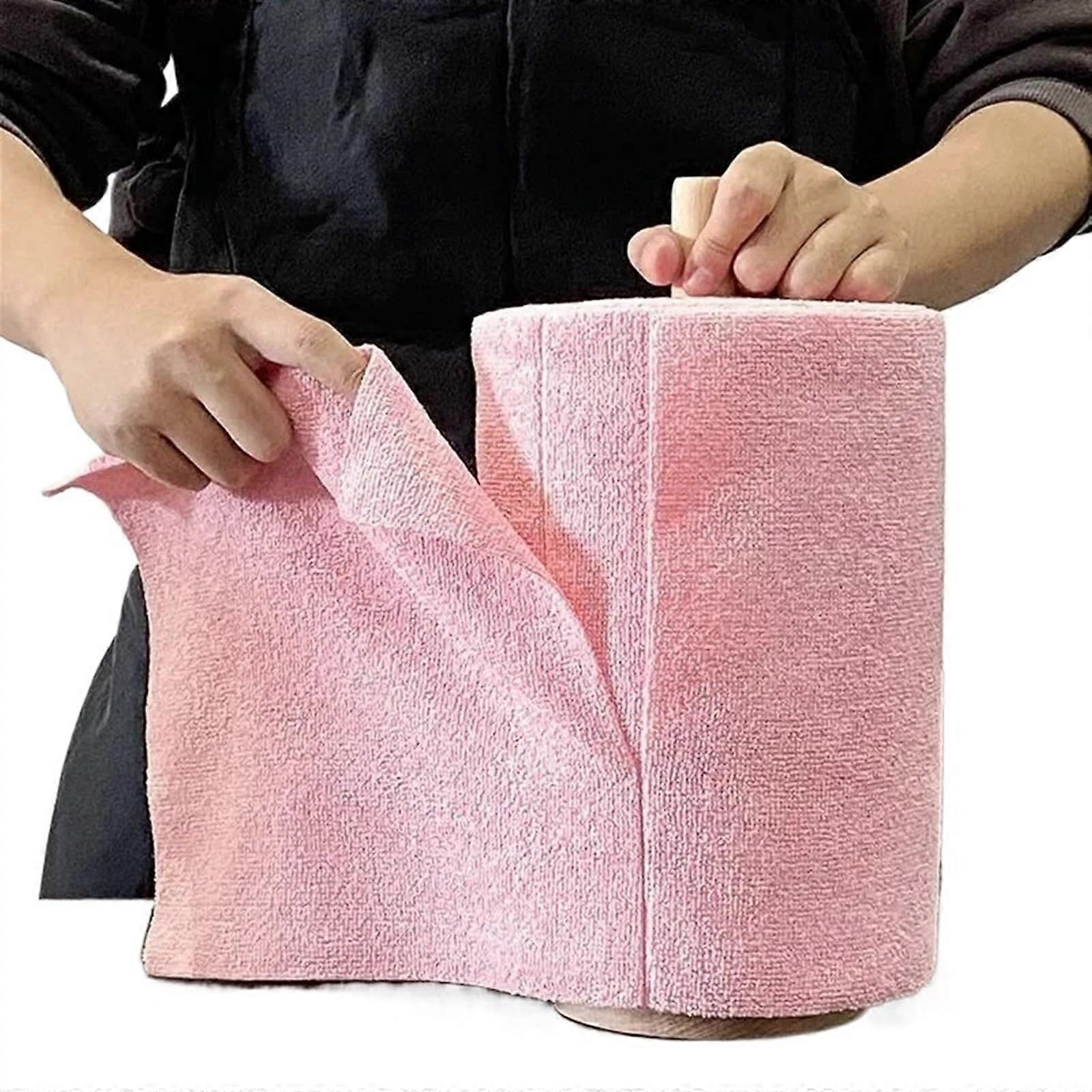 Microfiber Cleaning Cloth Roll Reusable Kitchen Towel Quick Drying Washable Paper Towel Replacement 1 Roll 20 Sheets