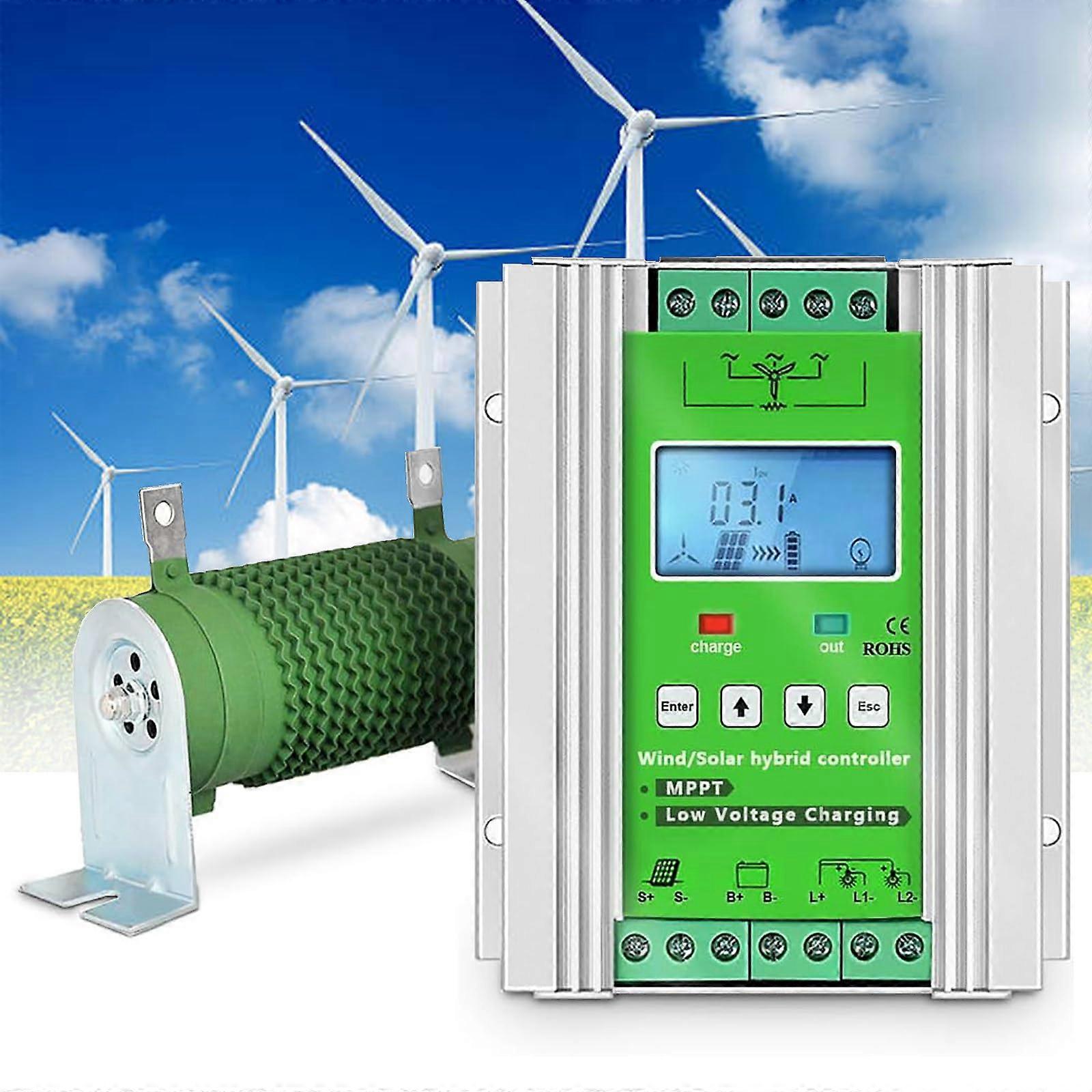 20000W 24V/48V Off Grid Hybrid Wind Solar Charge Controller MPPT with LCD Display and Dump Load