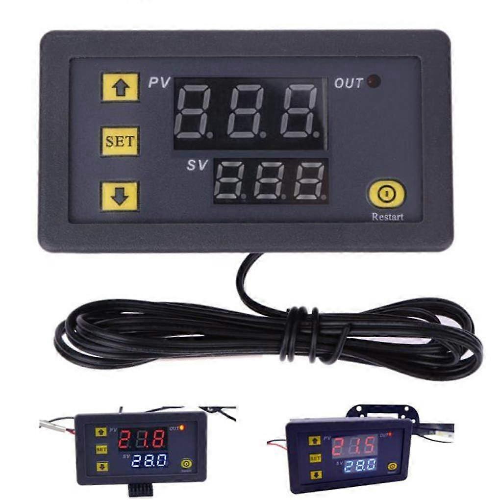 W3230 Digital Temperature Controller 12V 20A LCD Thermostat with NTC Sensor Heating Cooling