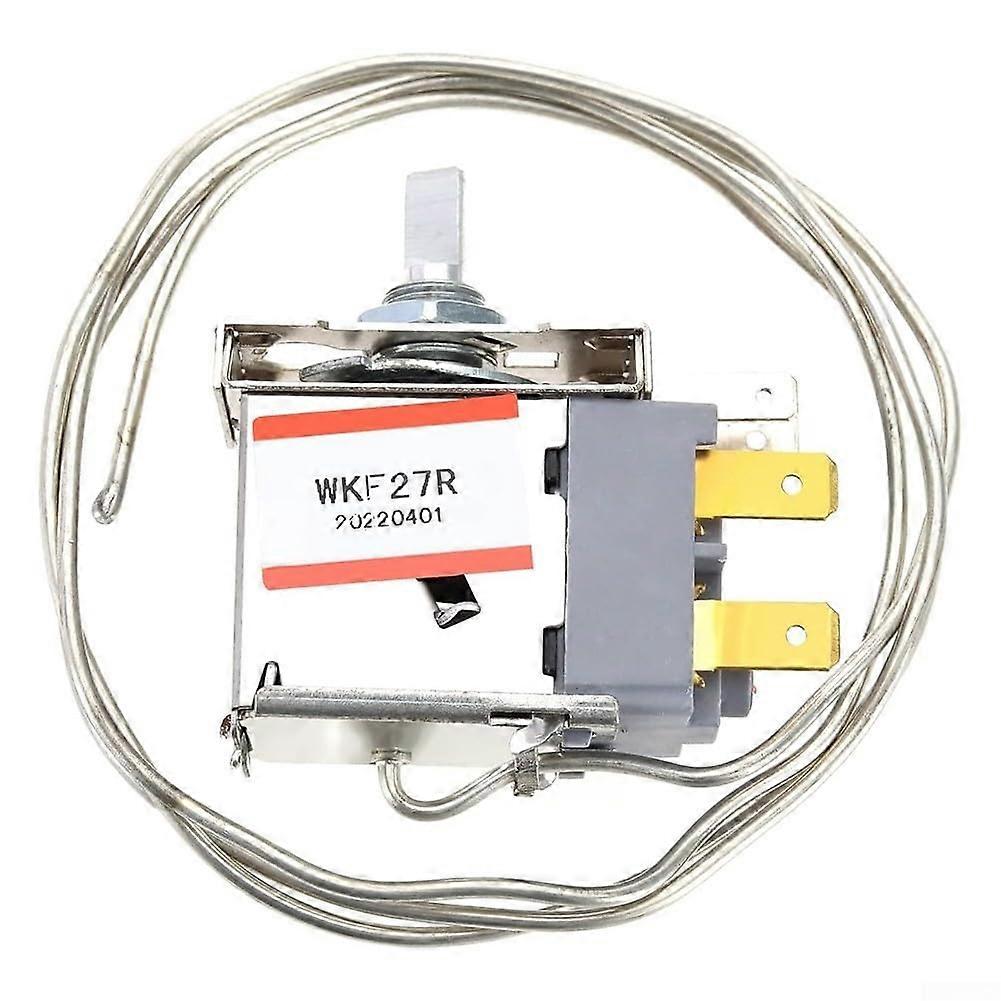 WKF27R Refrigerator Thermostat Replacement, 2Pin AC 220V Fridge Temperature Controller