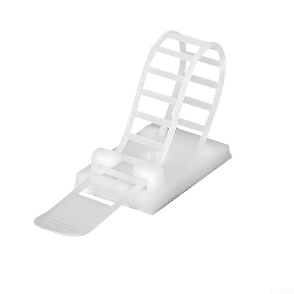 100 Pack Cable Clips with Strong SelfAdhesive Backing for Home Office Reusable Wire Organizer White