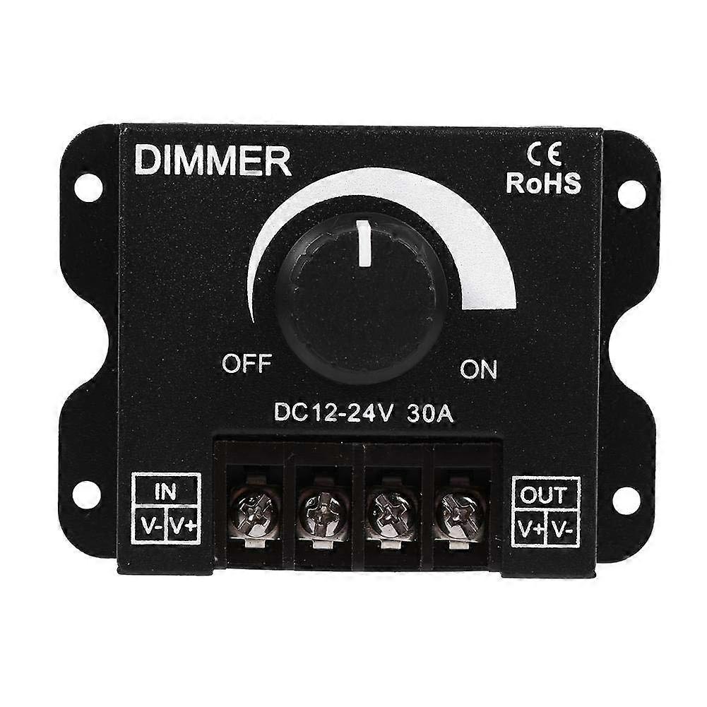 LED Dimmer Switch 12V 24V PWM Controller for LED Strip Lights with Adjustable Brightness Control
