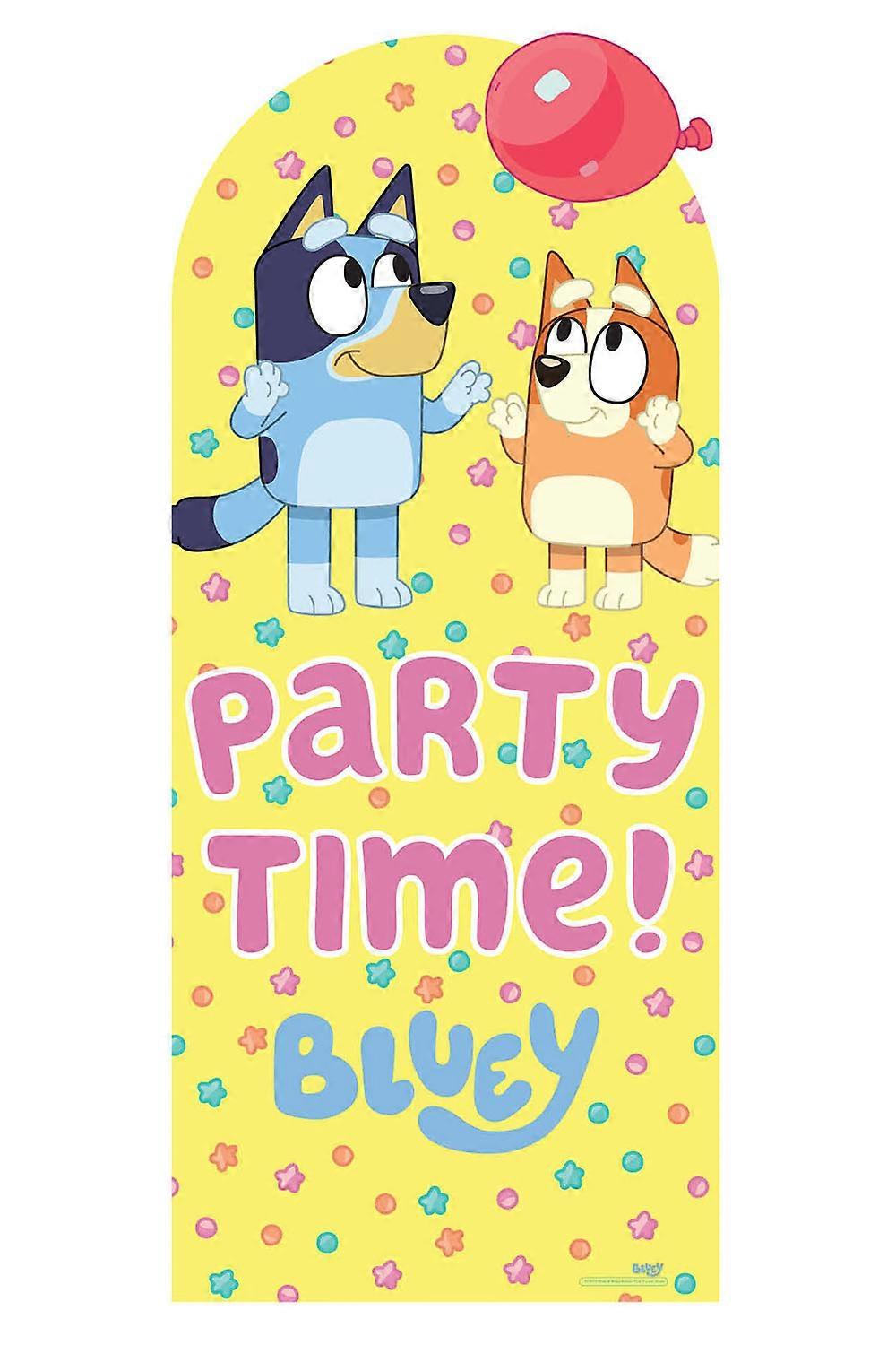 Bluey and Bingo Balloon Party Large Cardboard Backdrop / Standee