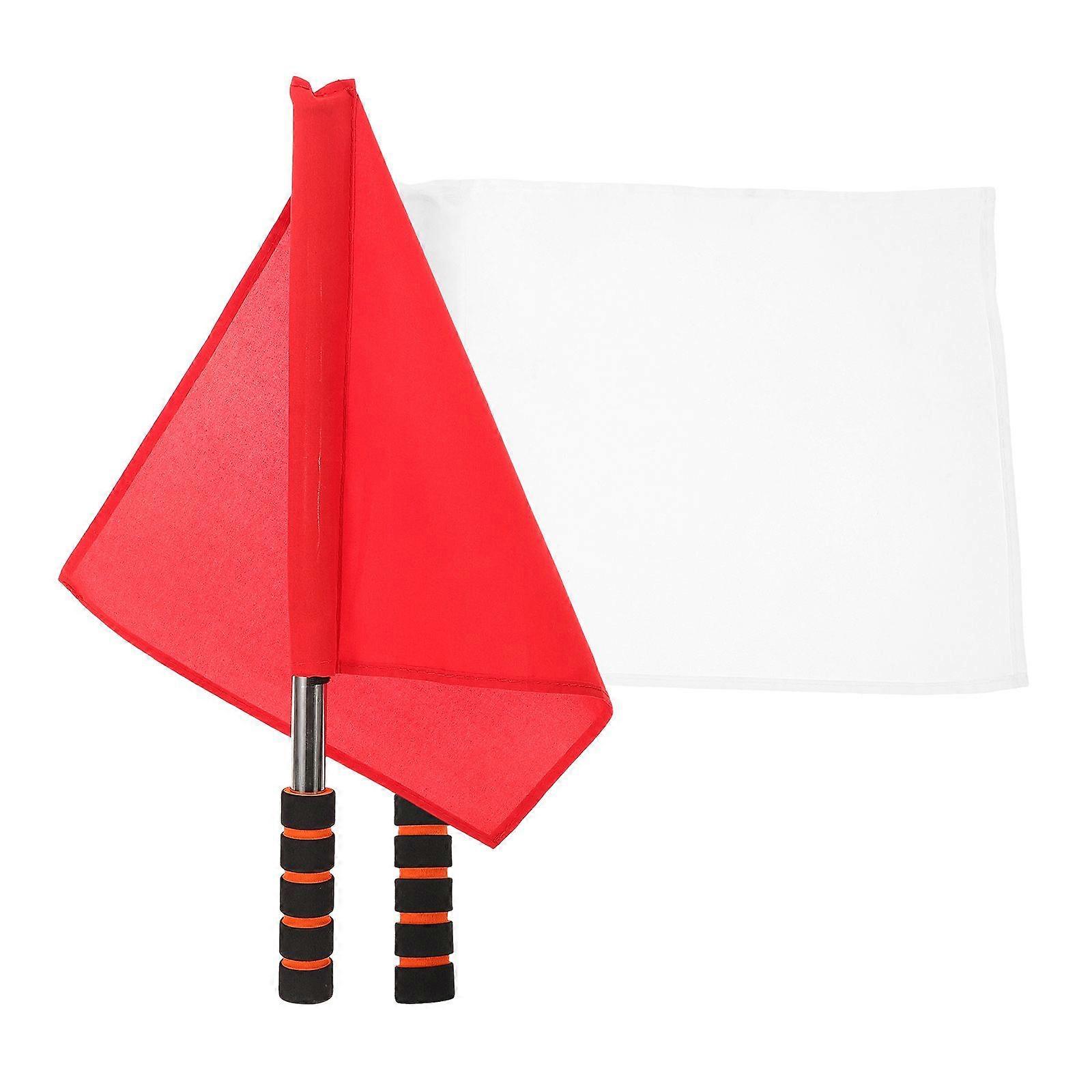 2pcs Match Command Flag Traffic Signal Flags Referee Warning Signal Flags
