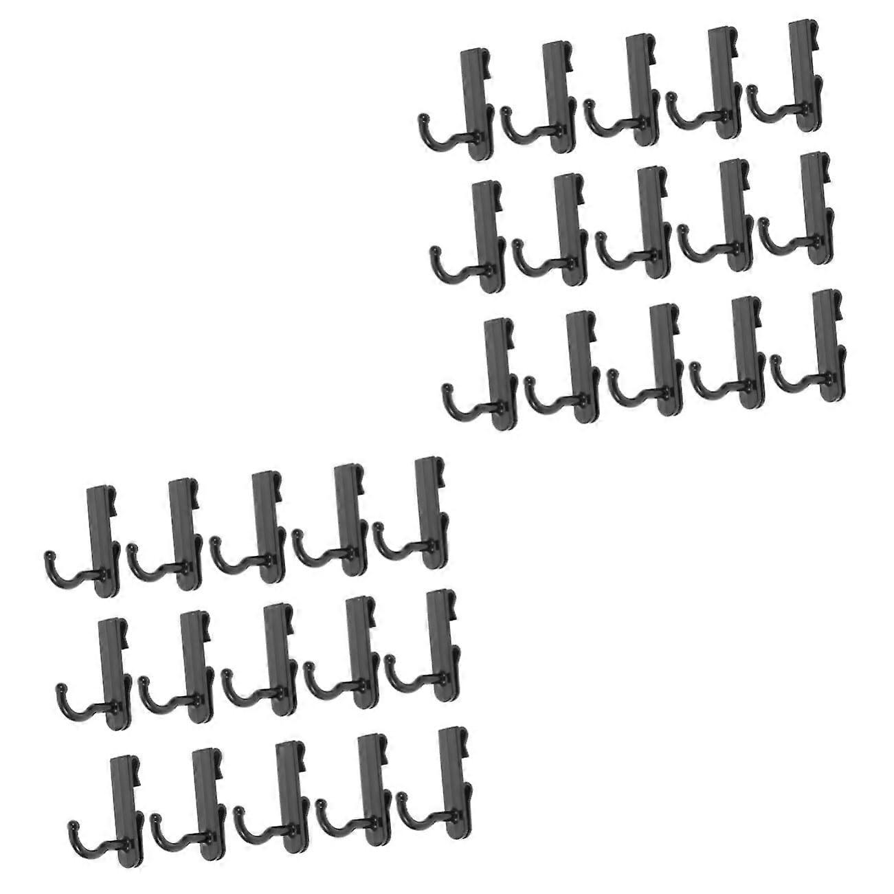 Grid Wall Hooks and Picture Rail Hooks Set, Heavy Duty, Durable Plastic, 48pcs for Secure Hanging