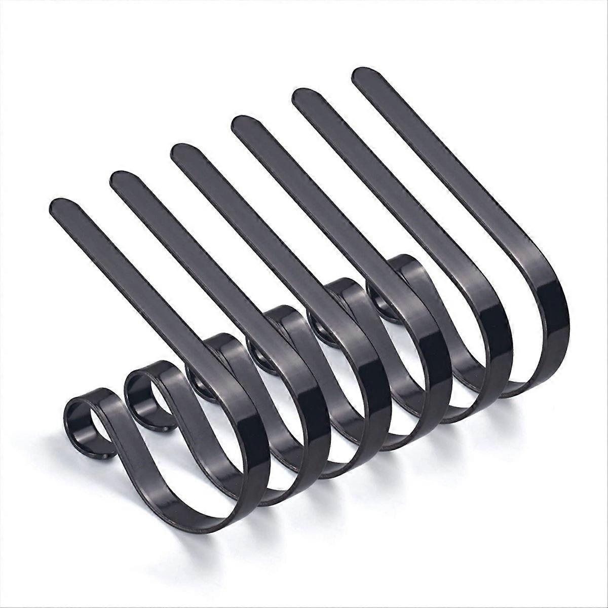 6PCS Christmas Stocking Holders for Set Black