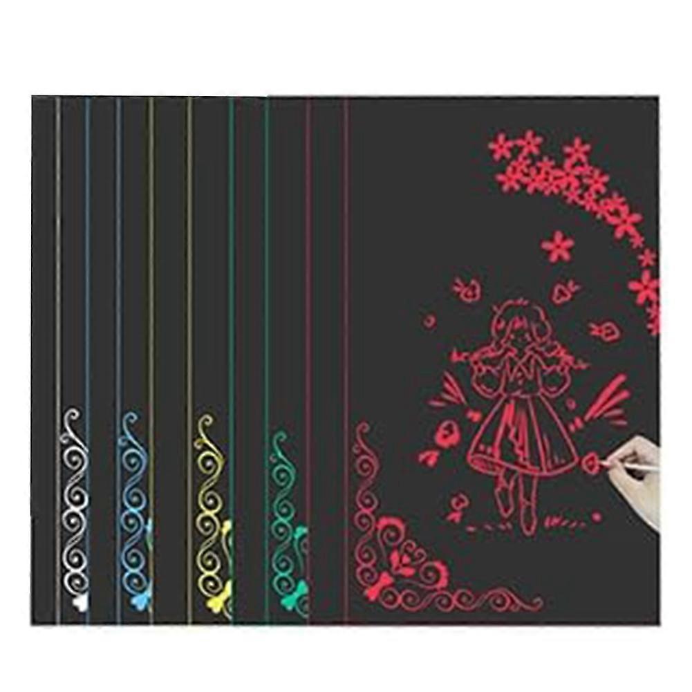 A4 Rainbow Scratch Paper, 50 Sheets for Scratch Art