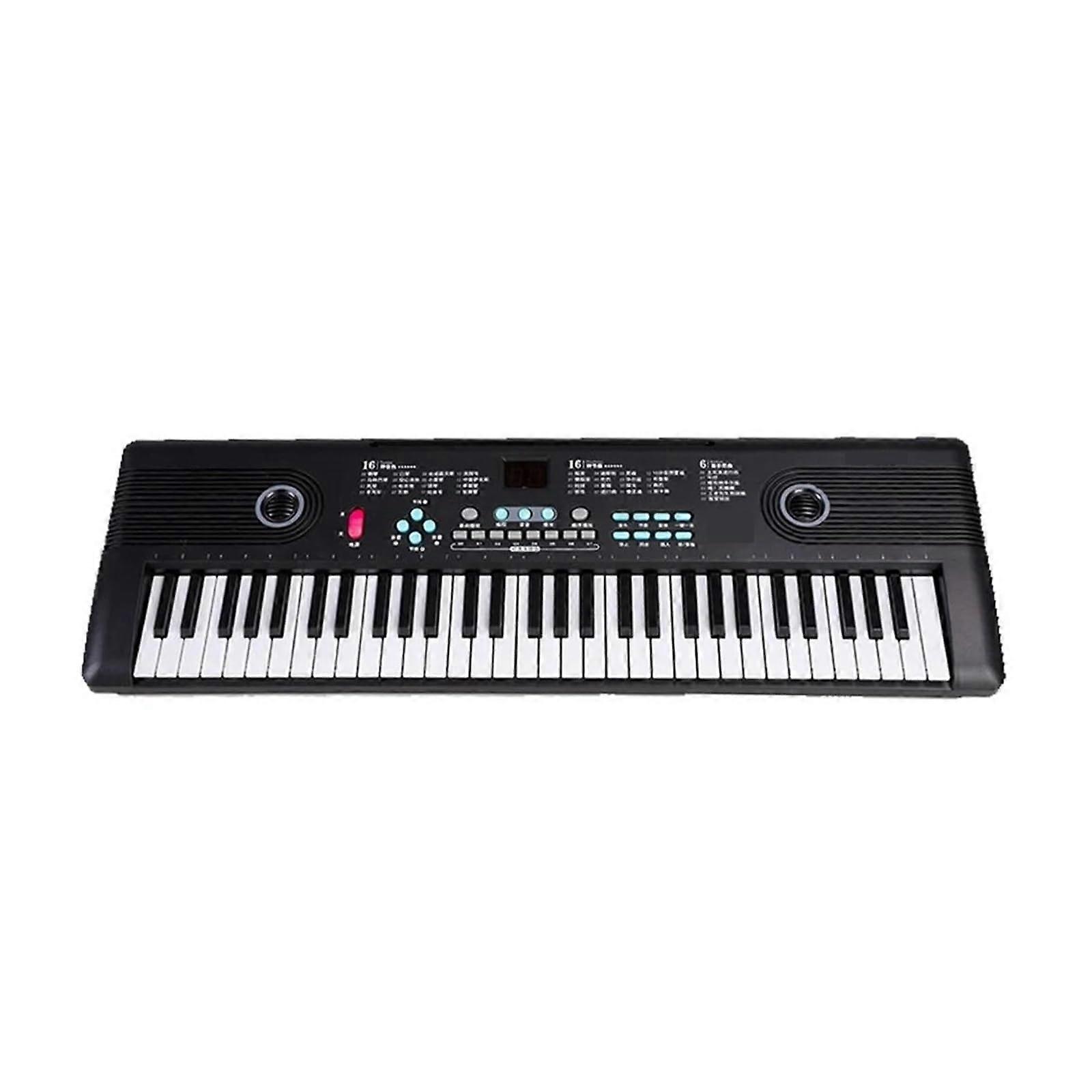 Electronic Keyboard 61 Keys Piano with Microphone, BeginnerFriendly Learning Modes, Compact for Home and Travel