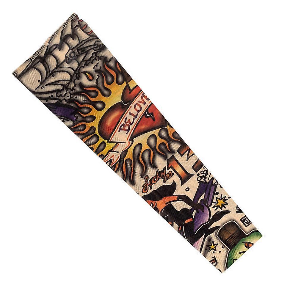 UV Protective Arm Sleeves Simulation Design Arm Protection Lightweight Quick Dry Spandex 1Set