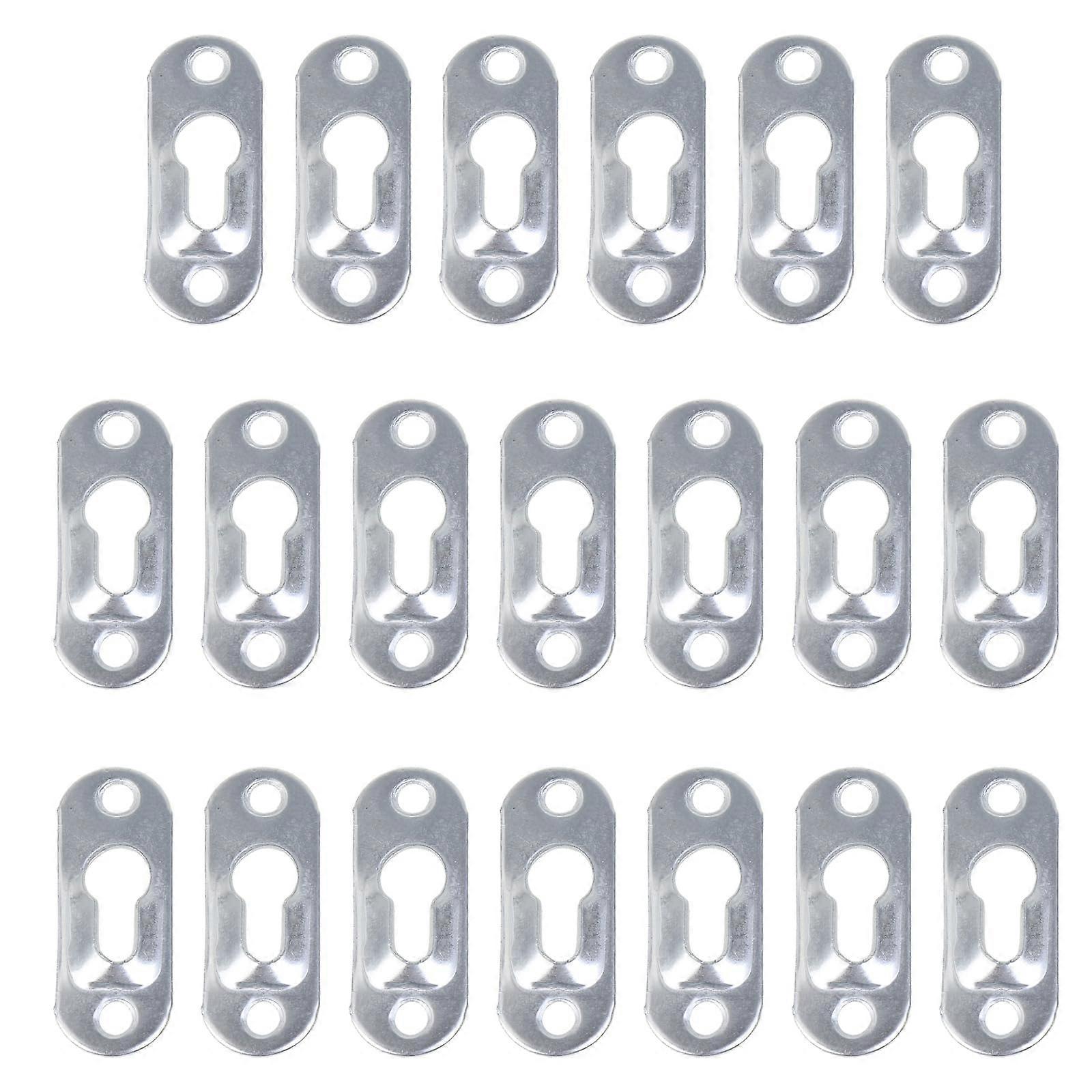 Keyhole Hangers 20pcs Durable Metal Flush Mount Brackets for Picture Frames and Cabinets