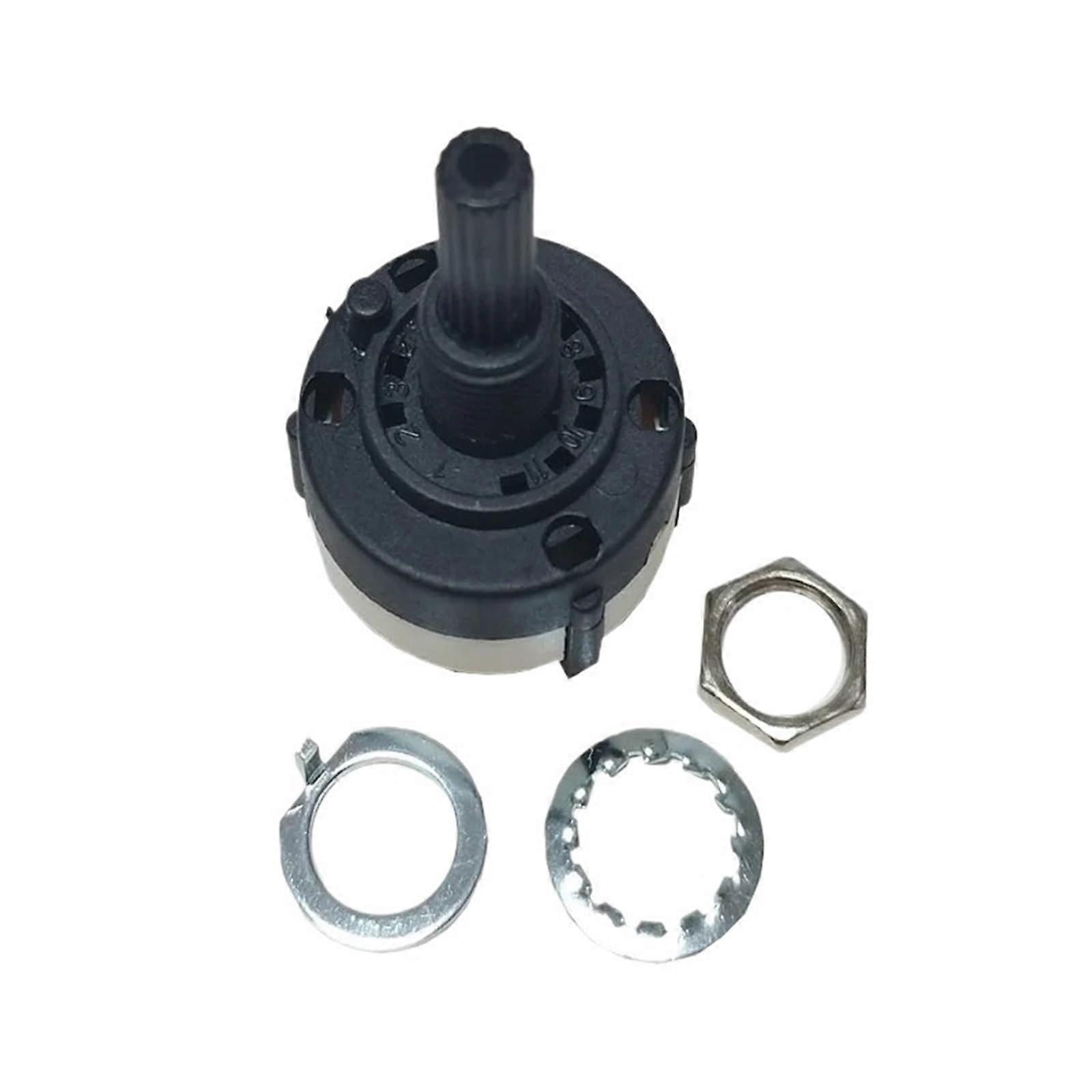 Rotary Switch 12 Position Single Pole Channel Selector with Knob for Easy Panel Mount