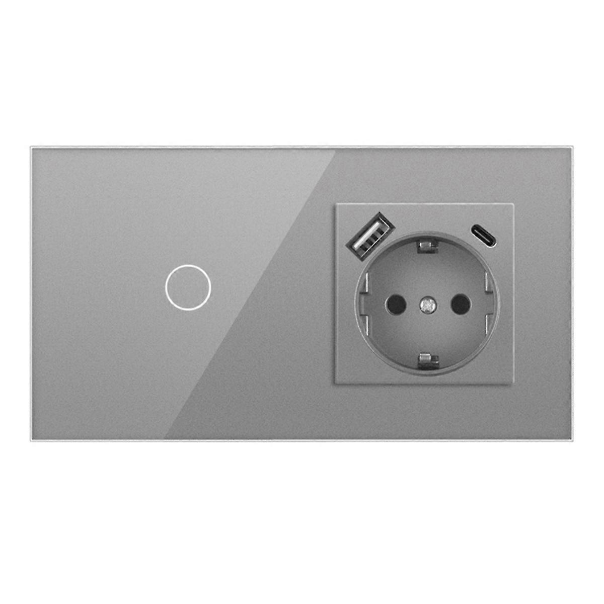 16A Wall Power Socket Touch Sensor Switch EU Plug A