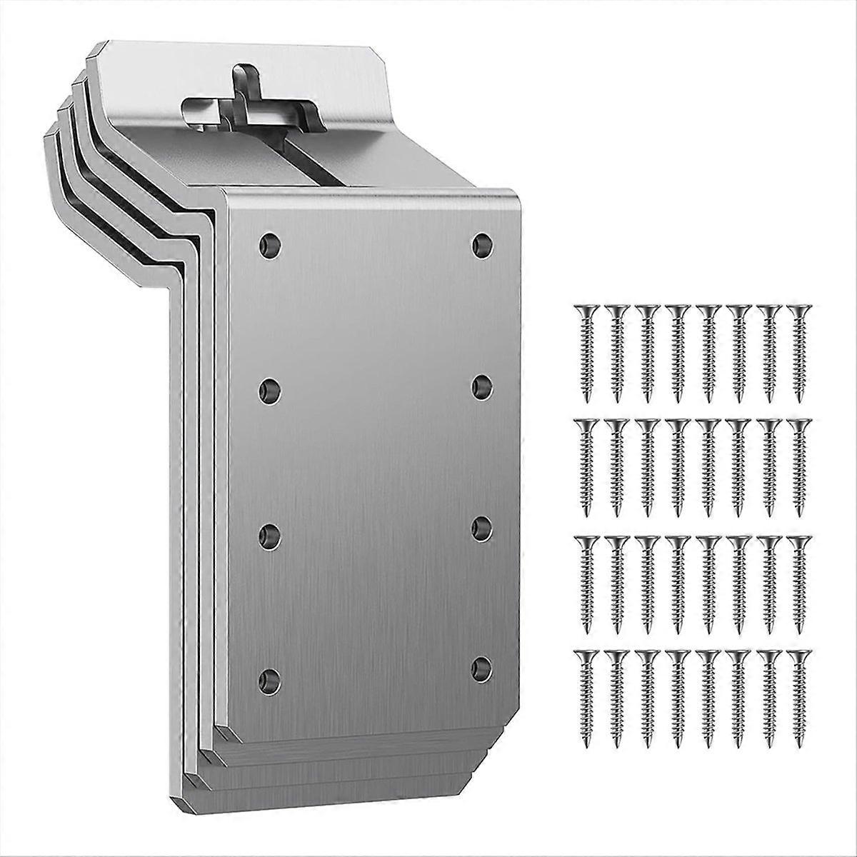 4 PCS T Post Bracket, Birdhouse/Mailbox Mounting Bracket