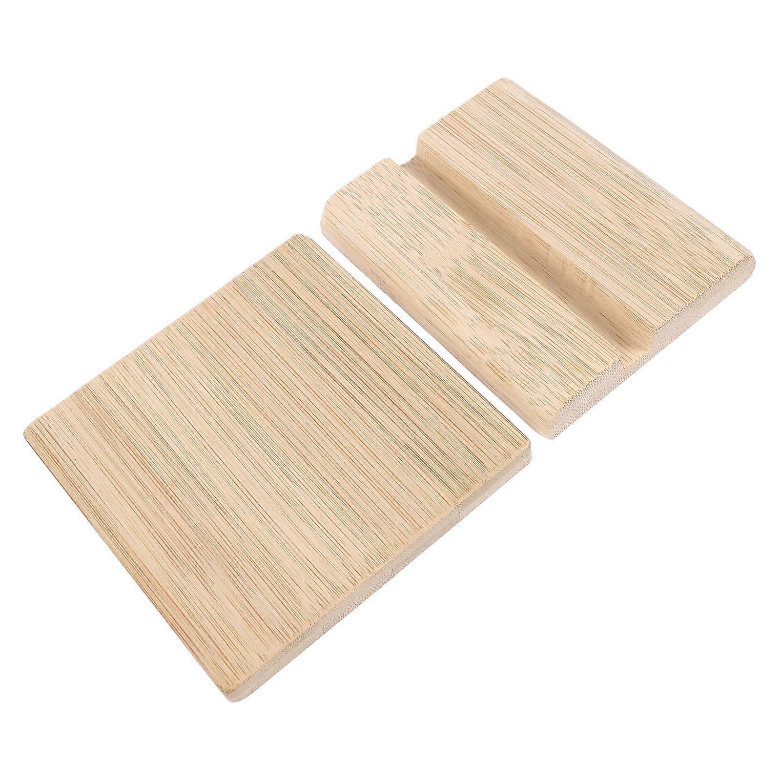Display Bamboo Board Name Plate for Storage Use 1Set with Base