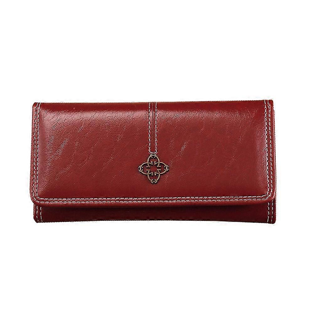 Women's Long Wallet, Press Button Multifunctional Large Mobile Wallet