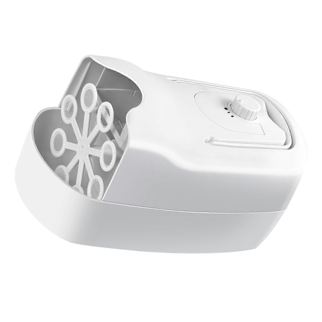 Automatic Bubble Machine USB Rechargeable Bubble Maker for Indoor Outdoor Party White