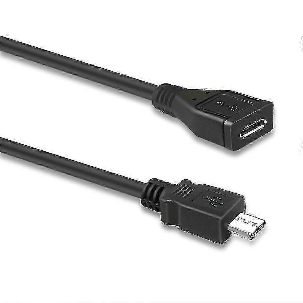 Cable extensor micro USB con conector de clavija completa, cable de carga de 2 m de longitud