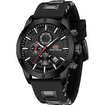 Relógio masculino casual esportivo (cronógrafo/à prova d'água/luminoso/calendário) com pulseira de silicone, relógio de quartzo moderno para homens.