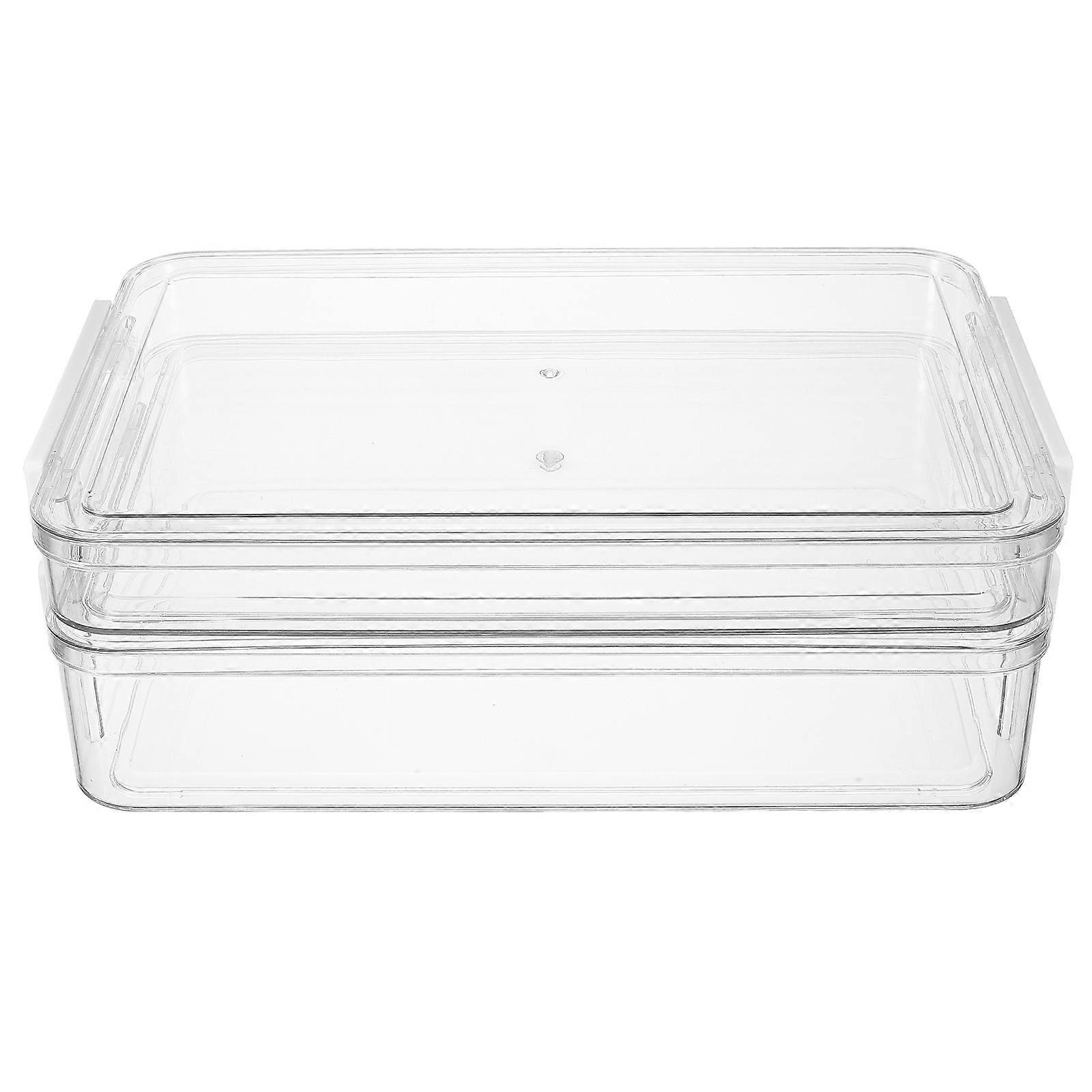 Transparent Certificate Box Document Organizer for Storage 2Pcs Portable Containers