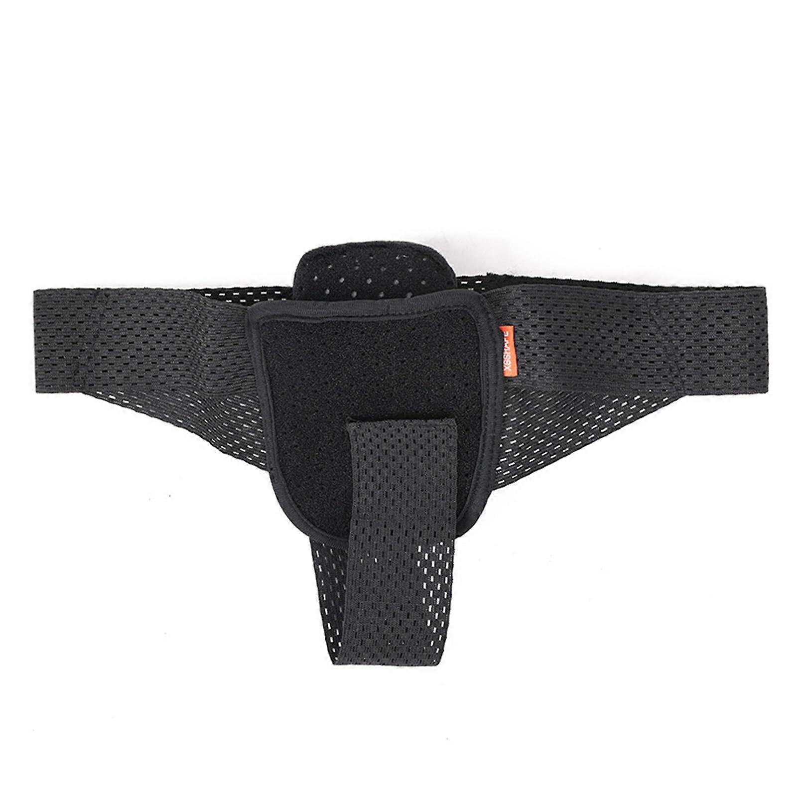 Hernia Belt for Men Single Inguinal Support Truss Adjustable Strap with Removable Compression Pad