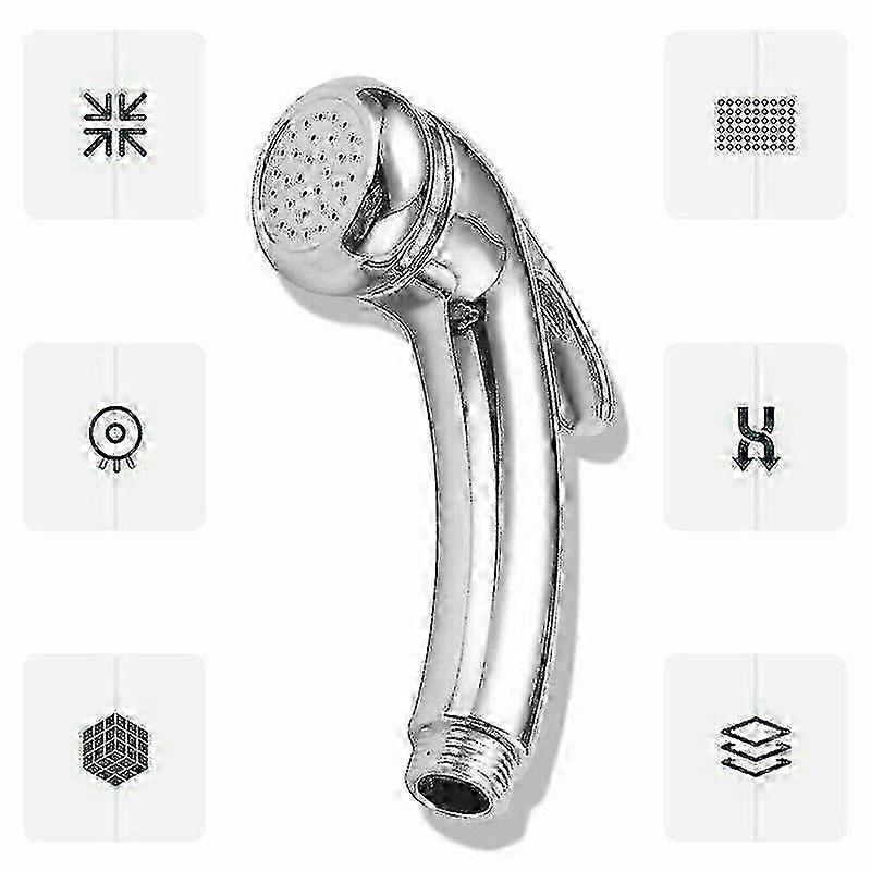 Av/på-dusjhode for campingvogn, krom Comet-design, jevn vannstrøm