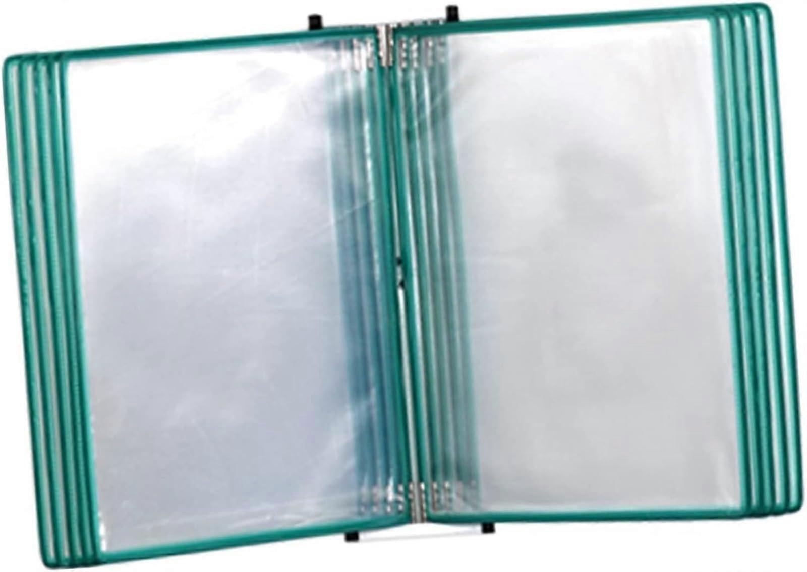 Wall Mount Reference Organizer with 10 DoubleSided Pockets A4 Flip Display Rack for Office