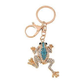 Toad Key Chain Rhinestone Toad Keychain Sparkly Lucky Money Frog Toad Charm with Key Ring Bag Charm for Men Women