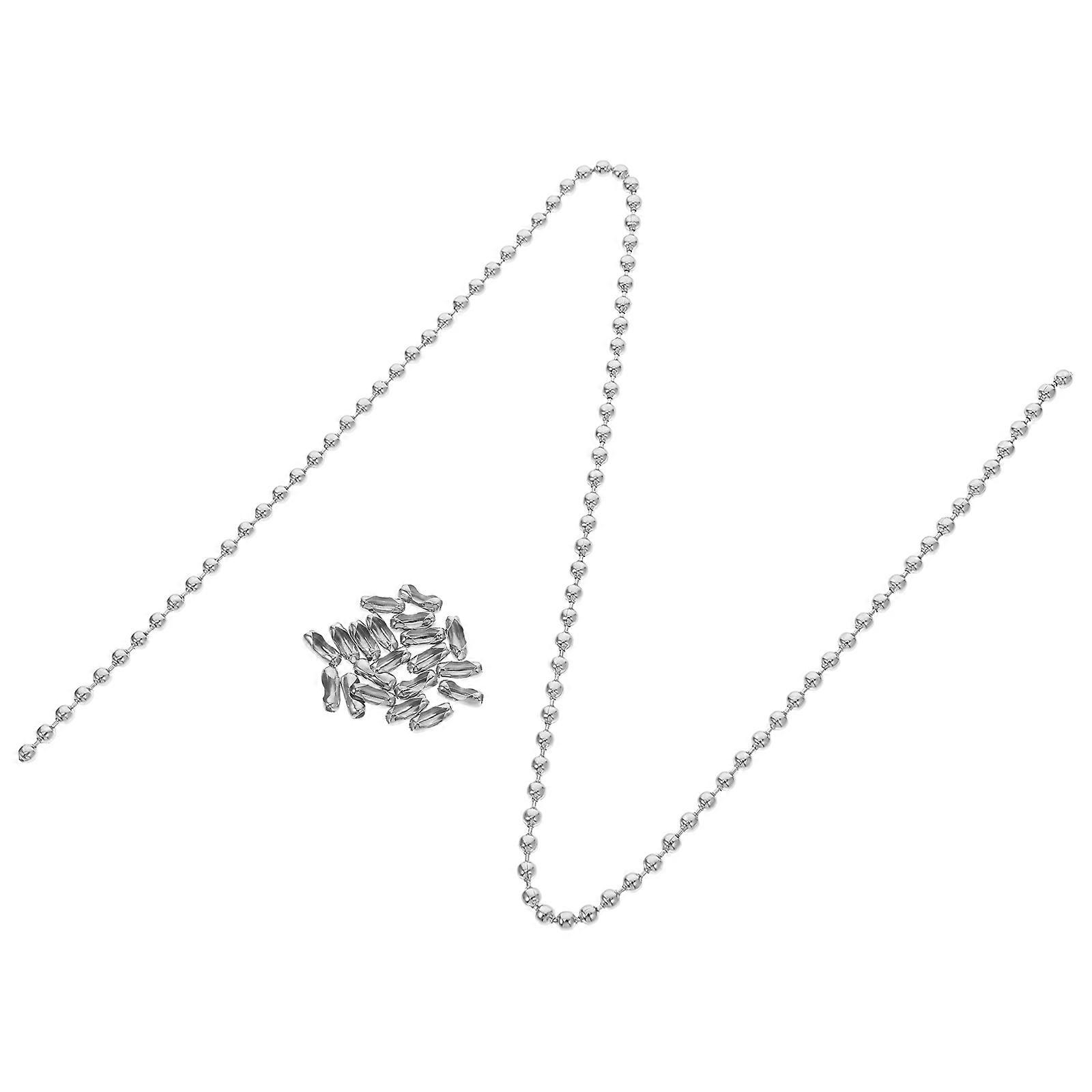 Fan Pull Chain with Connector for Ceiling Light Use 3Sets Silver Accessories