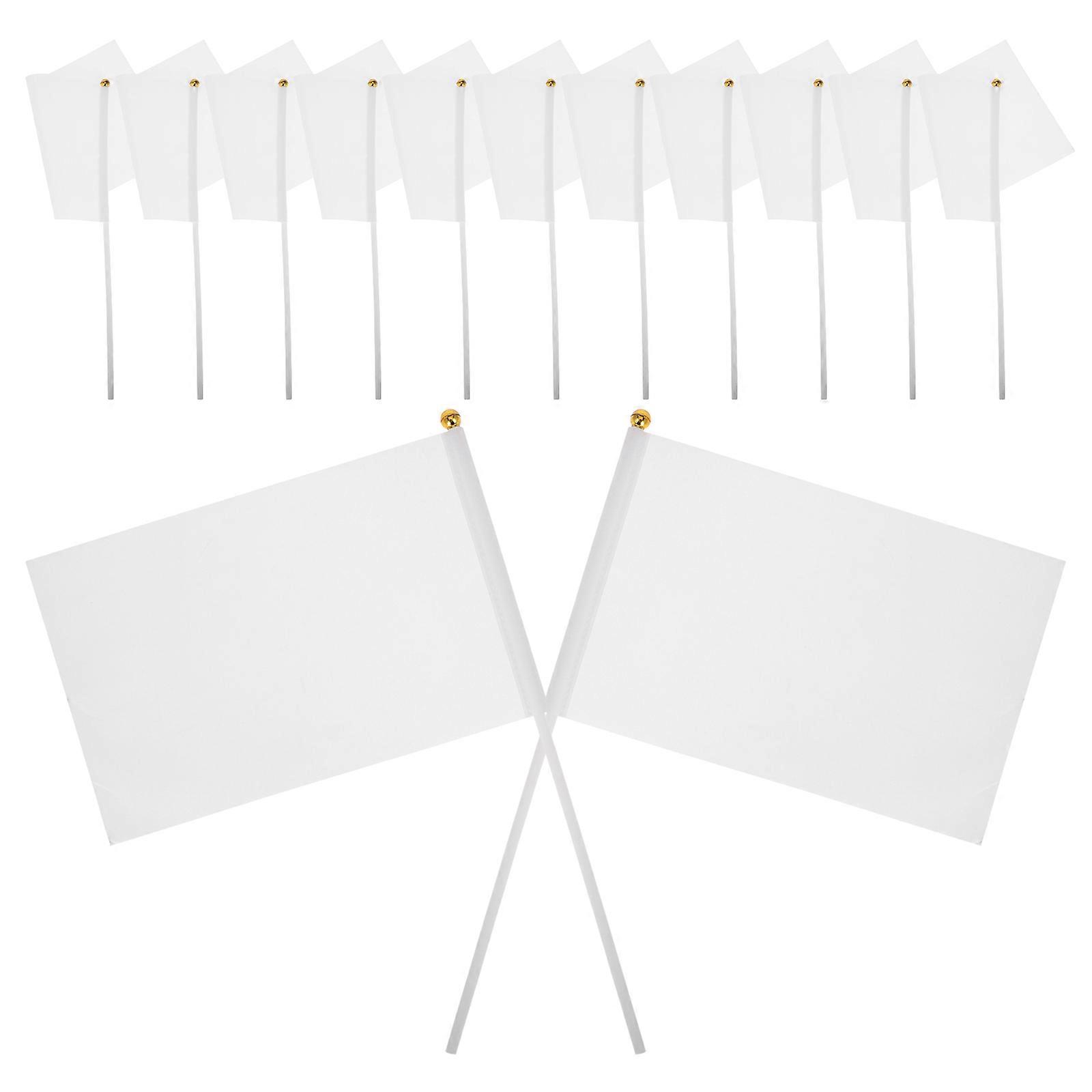 White Hand-Cranked Commanding Referee Flag for Waving 240Pcs Pack
