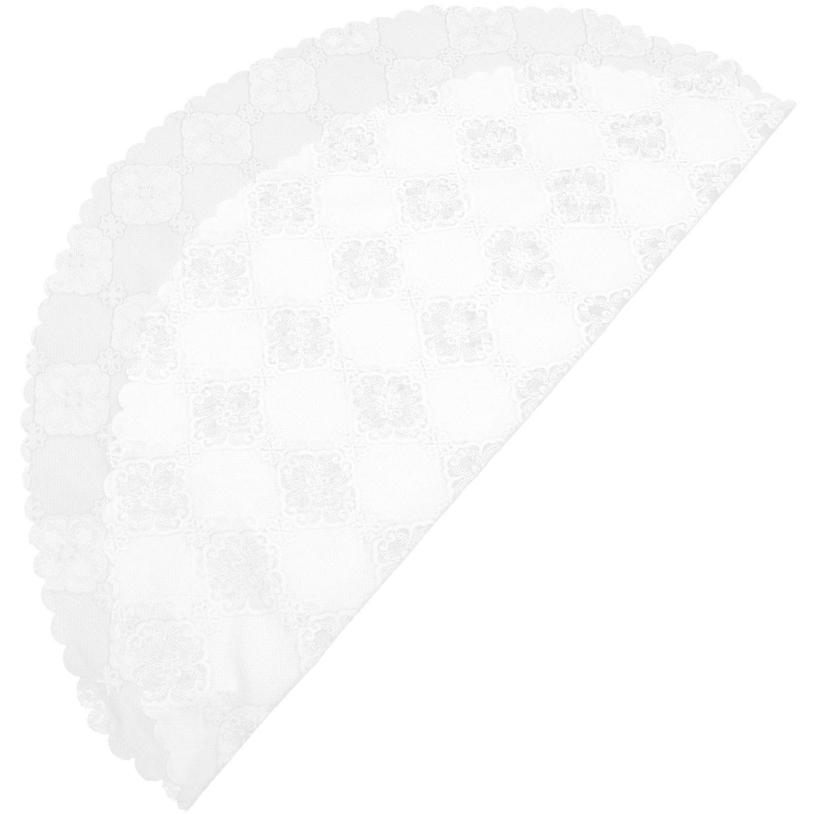Rustic Lace Table Cloth for Round Tables 2Pcs Wedding Decor