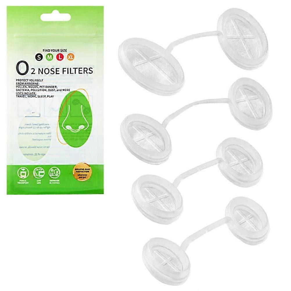 Filtros Nasais O2 com Tripla Proteção Antipoluição, Poeira, Pólen e Alergias